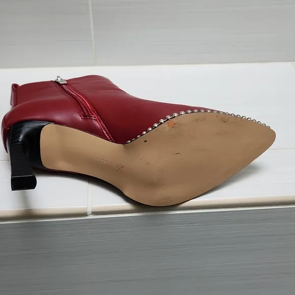 BCBGeneration Beya Leather Ankle Boots with Studded Detail