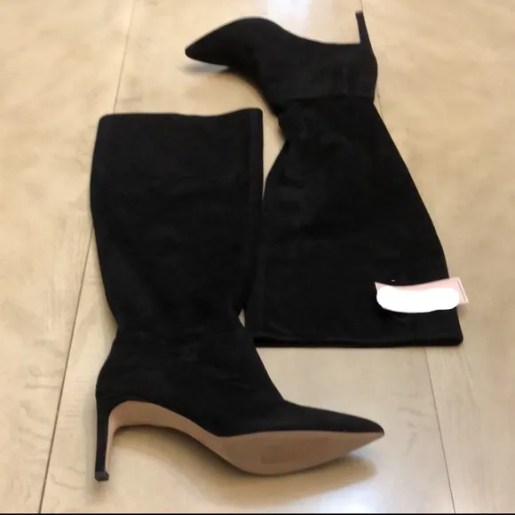 BCBGeneration Womens Marlow Black Knee-High Boots 6 (Wide Calf)