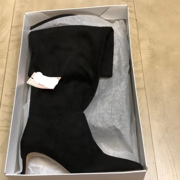 BCBGeneration Womens Marlow Black Knee-High Boots 6 (Wide Calf)