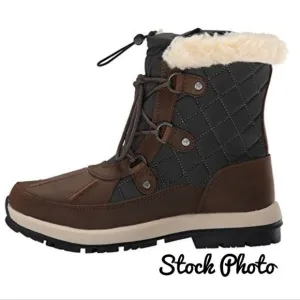 BEARPAW Bethany Chocolate/Green Waterproof‎ Cold Weather Winter Boots 8