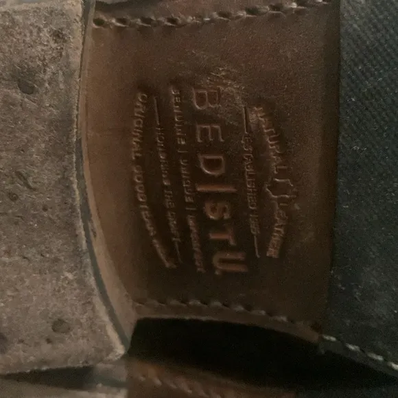 Bed Stu 8 black leather distressed 2 zippers