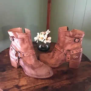Bed Stu Harness Ankle Boots 8.5