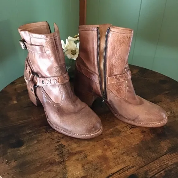Bed Stu Harness Ankle Boots 8.5