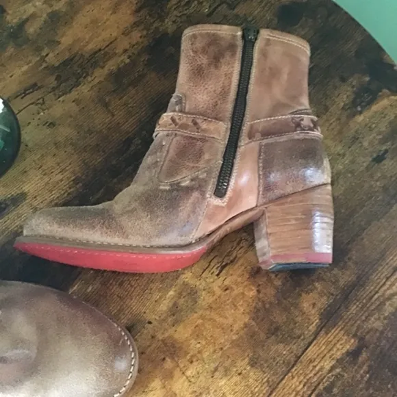 Bed Stu Harness Ankle Boots 8.5