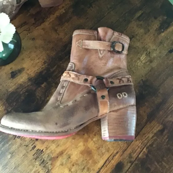 Bed Stu Harness Ankle Boots 8.5