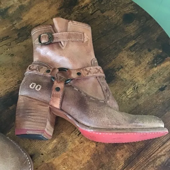 Bed Stu Harness Ankle Boots 8.5