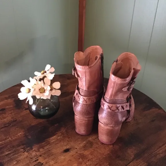 Bed Stu Harness Ankle Boots 8.5