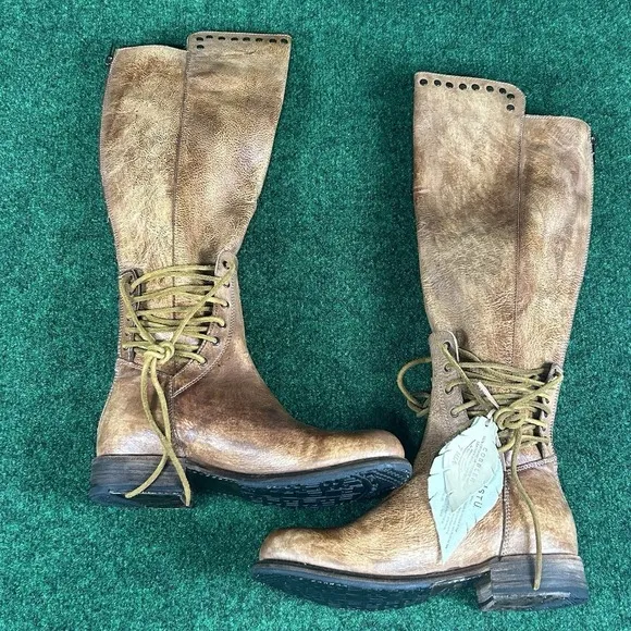 Bed Stu  LOXLEY Tall Riding Boots Womens 7 Brown‎ Organic Leather Cobbler Series