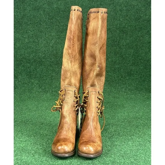 Bed Stu  LOXLEY Tall Riding Boots Womens 7 Brown‎ Organic Leather Cobbler Series