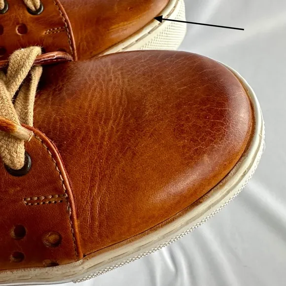 Bed Stu Lyne Leather Perforated Sneakers Casual Shoes Brown Lace Up Women's 5