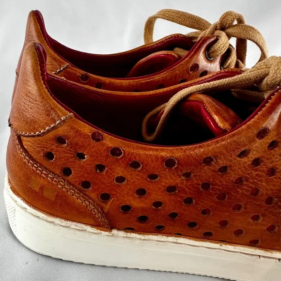 Bed Stu Lyne Leather Perforated Sneakers Casual Shoes Brown Lace Up Women's 5