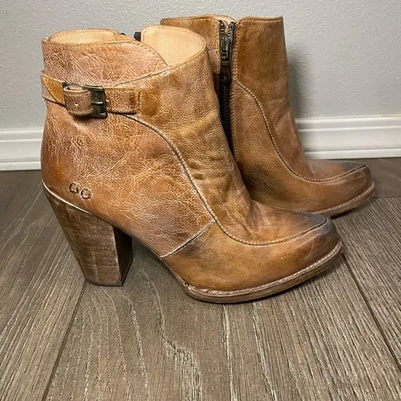 Bed Stu Women's Brown Cobbler Heeled Boots Size 9.5