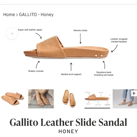 Beek Gallito Leather Slide Sandals