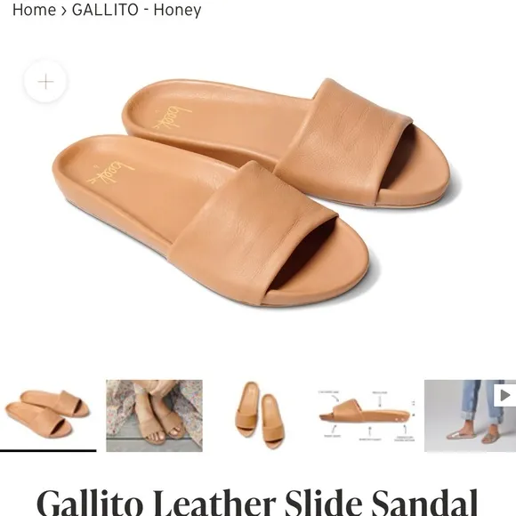 Beek Gallito Leather Slide Sandals