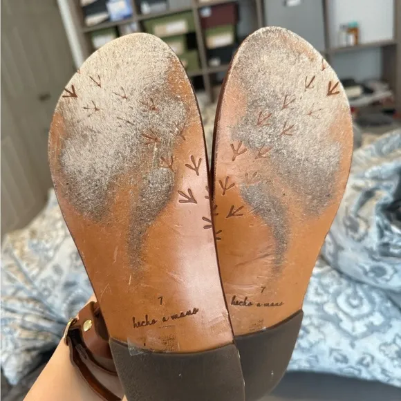 Beek Linnet Brown Strappy Sandals (7) GUC