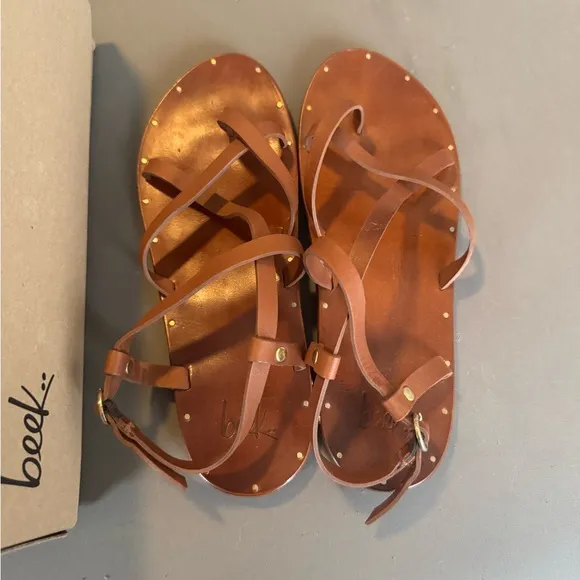 Beek Linnet Brown Strappy Sandals (7) GUC