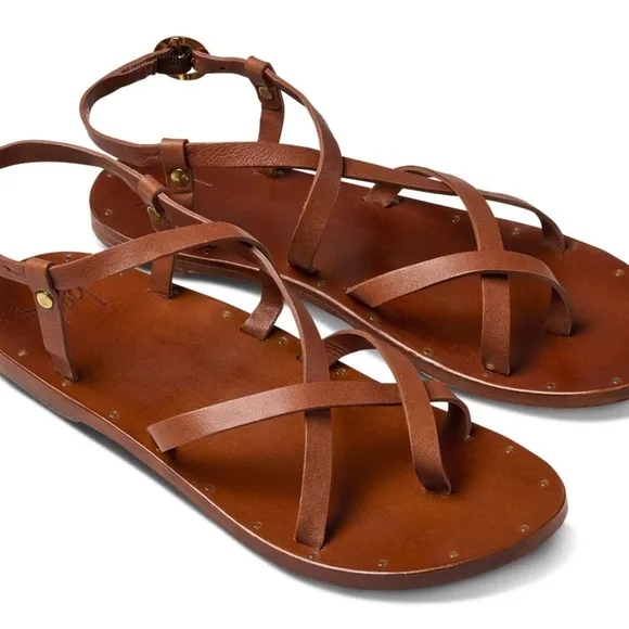 Beek Linnet Brown Strappy Sandals (7) GUC