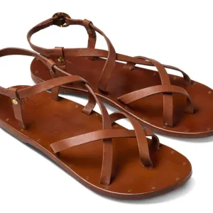 Beek Linnet Brown Strappy Sandals (7) GUC