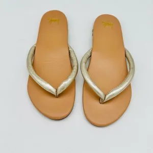 Beel gold flip flops sandals