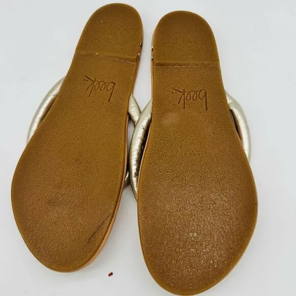 Beel gold flip flops sandals