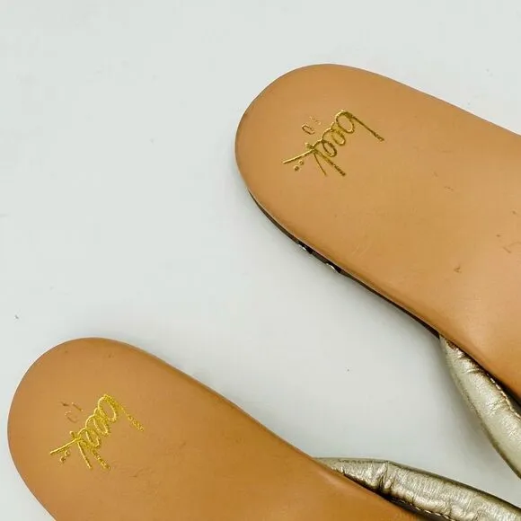Beel gold flip flops sandals
