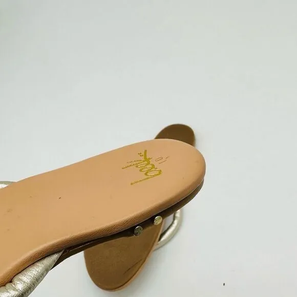Beel gold flip flops sandals