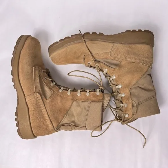 Belleville 390 DES Hot Weather Khaki Tan Military Combat Boots 11 Narrow USA