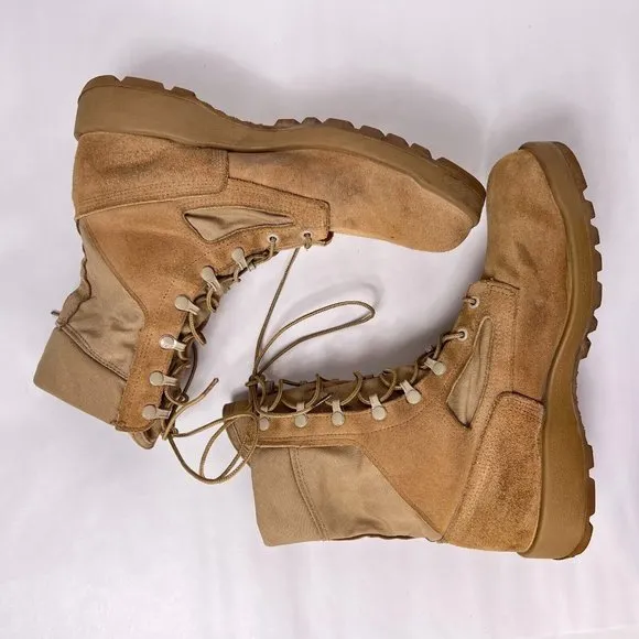 Belleville 390 DES Hot Weather Khaki Tan Military Combat Boots 11 Narrow USA