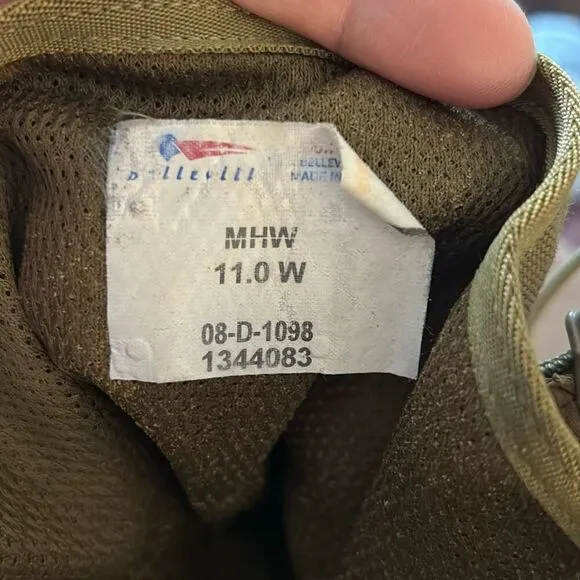 Belleville USMC Men's Leather/Nylon Hot Weather Steel Toe Boots Size 11