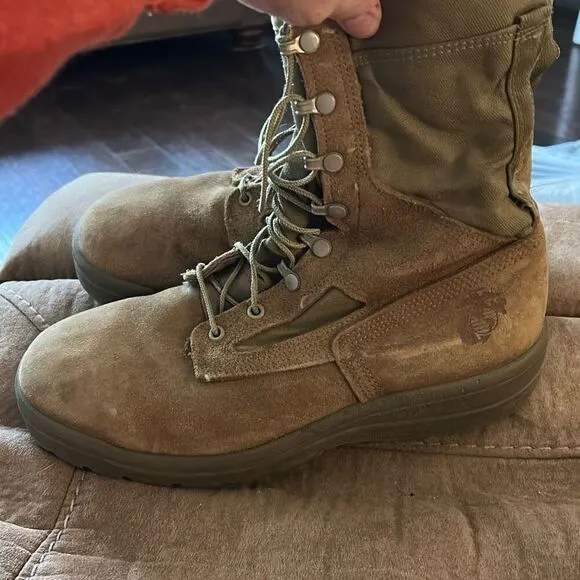 Belleville USMC Men's Leather/Nylon Hot Weather Steel Toe Boots Size 11