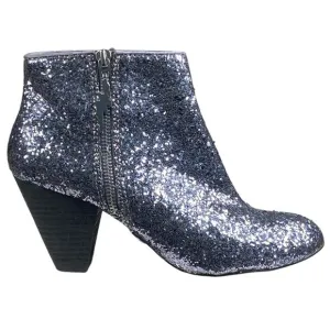 Betsy Johnson Women’s Padmaa Blue Sequin Glitter Ankle Boots Size US 7