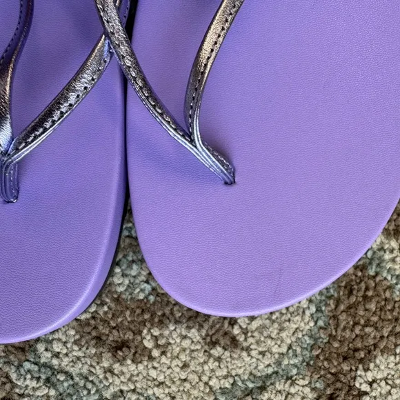 Bettina Vermillon x Emili Jenifer Flip Flop Lace Up Purple Sandals Size 8.5