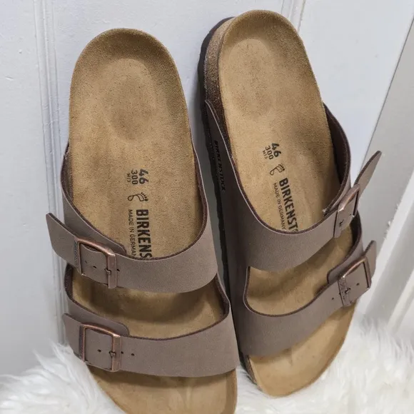 Birkenstock Arizona  Brown Slide Sandals Nwot Size 46