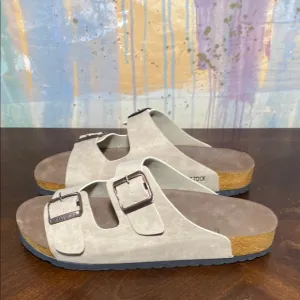 Birkenstock Arizona, Soft Footed Nubuck  Leather Unisex Sandals Sz 42/US-W11/M9