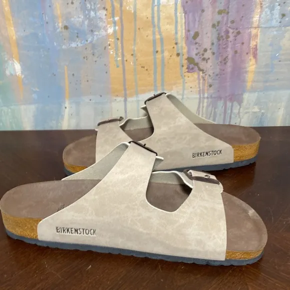 Birkenstock Arizona, Soft Footed Nubuck  Leather Unisex Sandals Sz 42/US-W11/M9