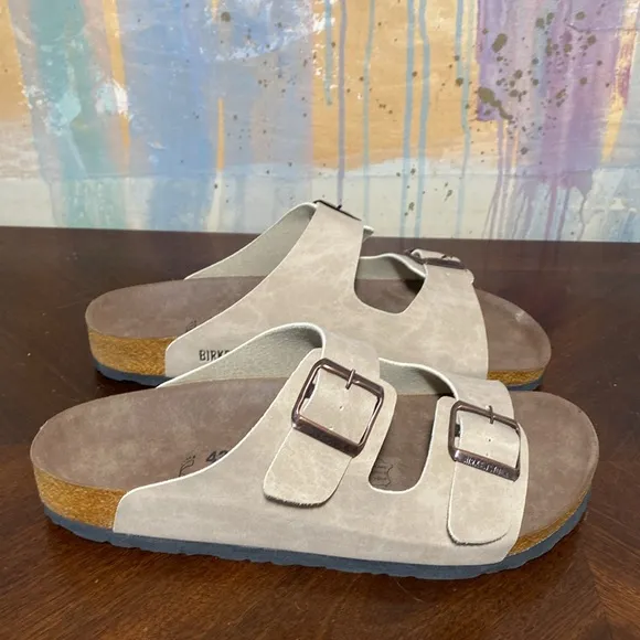 Birkenstock Arizona, Soft Footed Nubuck  Leather Unisex Sandals Sz 42/US-W11/M9
