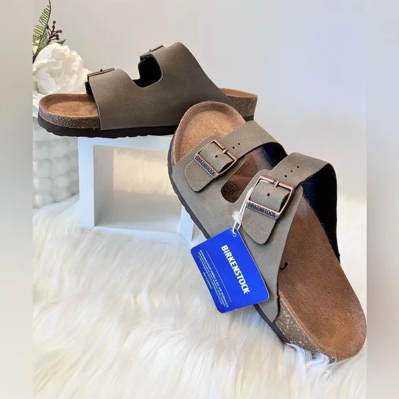 Birkenstock Brown Double Strap Sandals. NWT