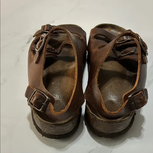 BIRKENSTOCK Brown Leather Sandals