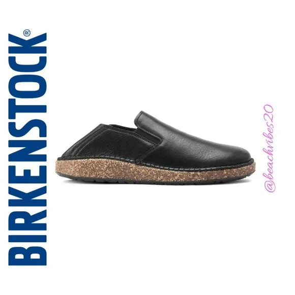 BIRKENSTOCK Callan Natural Leather Vintage Wood Black Regular 41 (L10, M8) NIB