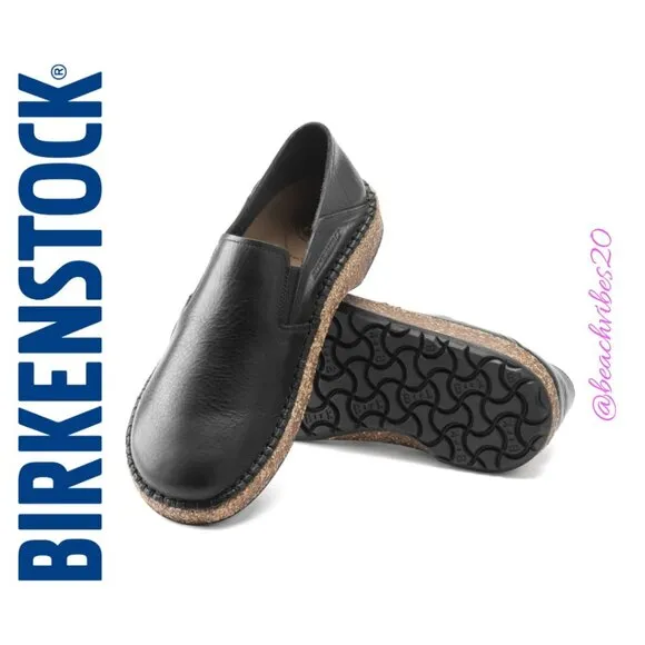 BIRKENSTOCK Callan Natural Leather Vintage Wood Black Regular 41 (L10, M8) NIB