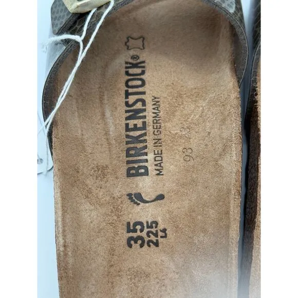 Birkenstock Flip Flops Sandals Madrid khaki Magic Snake Women's Size US4 EU35