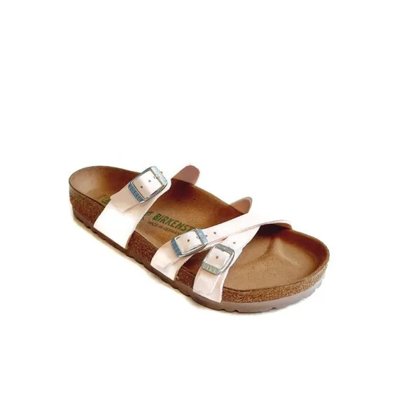 Birkenstock Franca Birkibuc Sandals Womens Size 7 Light Rose Regular Fit EU 38