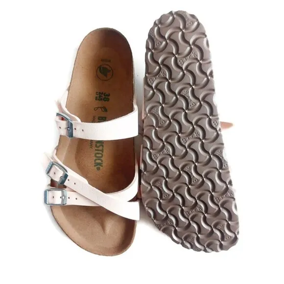 Birkenstock Franca Birkibuc Sandals Womens Size 7 Light Rose Regular Fit EU 38