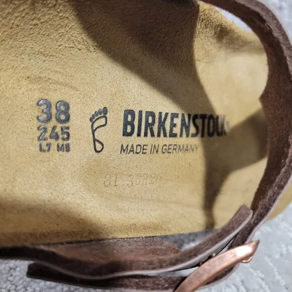Birkenstock Gizeh Size EU 38 L7 M5 US Brown Birko-Flor Flip Flop thong Sandals