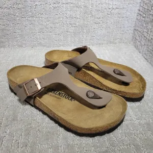 Birkenstock Gizeh Size EU 38 L7 M5 US Brown Birko-Flor Flip Flop thong Sandals