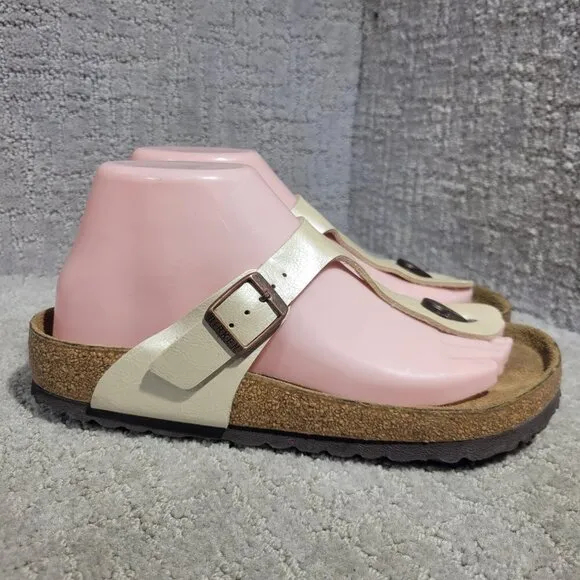 Birkenstock Gizeh Size EU 38 L7 M5 US R Beige Birko-Flor Flip Flop thong Sandals