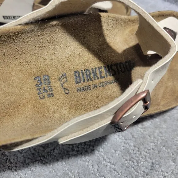 Birkenstock Gizeh Size EU 38 L7 M5 US R Beige Birko-Flor Flip Flop thong Sandals
