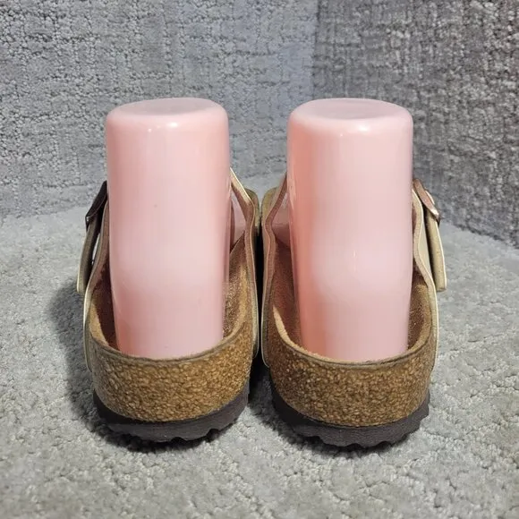 Birkenstock Gizeh Size EU 38 L7 M5 US R Beige Birko-Flor Flip Flop thong Sandals