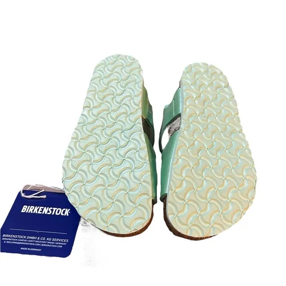 BIRKENSTOCK Kids Rio Leather Sandals in Electric Metallic Mineral Sz 8.0