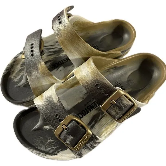 Birkenstock Kids Unisex Arizona Eva Glamour Gold Sandal Us Kids 12 Narrow Fit